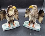 Majestic Ceramic Eagle Pair - 1950s Vintage MB Daniels &amp; Co, Made In Japan - $21.79