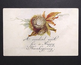 A Cordial Wish for a Happy Thanksgiving c1910s Unused UNP Antique Postcard - £6.26 GBP