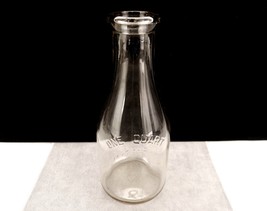 Vintage Glass Quart Milk Bottle, Round Unbranded, Owens-Illinois Duraglas BTL-01 - £11.45 GBP