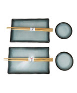 Seikai Sky Porcelain Sushi Plates Sauce Dishes Chopsticks Dinnerware Set... - $548.60 MXN