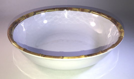 Pier 1 Imports White With Bamboo Rim 9” Plastic Bowl-Dishwasher Safe-NEW... - £15.47 GBP