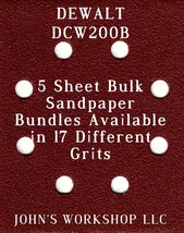 DEWALT DCW200 - 1/4 Sheet - 17 Grits - No-Slip - 5 Sandpaper Bulk Bundles - $4.99