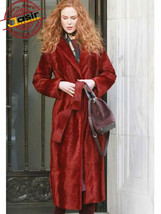 The Undoing Nicole Kidman Maroon Velvet Coat - £105.66 GBP