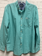 American Rag Mens Button Up Dress Shirt Blue Green Plaid Long Sleeve M - $21.86