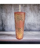 Starbucks Holiday 2021 Iridescent Rose Gold Pink Jeweled Tumbler Cup 16 Oz - $45.18 CAD