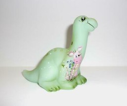 Fenton Glass Jadeite Green Pinky Dragon Dinosaur Figurine Ltd Ed GSE 31/42 Kibbe - $193.52