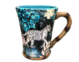 Leopard 23162 Exotic Jungle Ceramic Coffee Mug Tea Cup 16 oz Tre Sorelle - £18.99 GBP