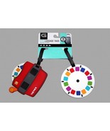 2 Large Thick 4&quot; G FORCE Viewmaster (VTG 70&#39;s Toy) Rubber Luggage Tags N... - $342.52 MXN