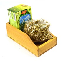 Wooden Tea Box storage 1 Large compartment kitchen chest storage 19 x 11... - $15.26