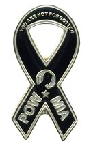 POW MIA POWMIA Black White Ribbon Bike Motorcycle Hat Cap lapel Pin (3) - $6.24+
