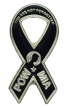 POW MIA POWMIA Black White Ribbon Bike Motorcycle Hat Cap lapel Pin (3) - £4.91 GBP - £23.53 GBP