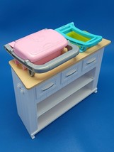 2017 Barbie Ultimate Kitchen Sandwich Press Fry Press Cabinet Island Mattel - £7.39 GBP