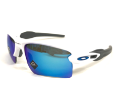 Oakley Sunglasses FLAK 2.0 OO9188-9459 White Gray Wrap w/ Prizm Sapphire Lenses - £122.45 GBP