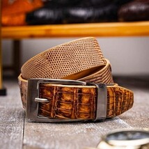Giovanni Genuine Exotic Lizard Ring Caiman Belly Belt Pantano Orix image 4