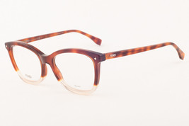 FENDI FF 0234 0T4 Brown Havana Fade Eyeglasses 234 52mm - £113.00 GBP