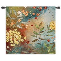 53x54 GARDENS IN THE MIST Floral Pond Nature Tapestry Wall Hanging - £139.83 GBP