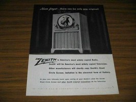1949 Print Ad Zenith Giant Circle Screen TV Set Television Chicago,IL - £10.15 GBP