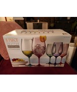 TRITAN 8 Piece Shatter Resistant 23Oz Stemware Plastic Wine Glasses 8 Colors  - £14.81 GBP