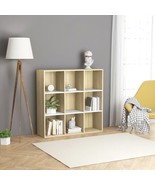 Book Cabinet White and Sonoma Oak 98x30x98 cm Engineered Wood - £54.06 GBP