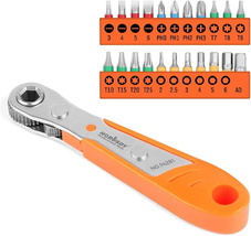 Tamper Resistant Star Bits (23-Piece 1/4 Mini Ratchet Offset Screwdriver... - $13.53