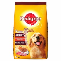 Pedigree Adult Dry Dog Food, Meat &amp; Rice, 3kg Pack - free shipping - £72.25 GBP