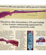 1977 Mannlicher Schonauer Model Rifle Advertisement Hunting Firearms DWQQ4 - $19.99