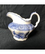 Spode Copeland Camilla creamer blue floral scalloped edge 4 in. high - £22.33 GBP