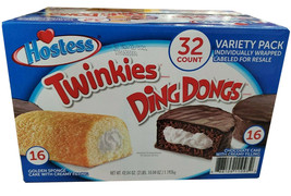  Hostess Twinkies And Ding Dongs Variety Pack 32 CT 42.04 oz  - £14.43 GBP