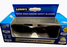 HART TINTED WRAP-AROUND SAFETY GLASSES IMPACT-RESISTANT ANTI-FOG ULTRAVI... - £7.77 GBP