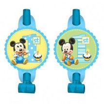 Mickey&#39;s 1st Birthday Blow Outs 8 Count - £4.26 GBP