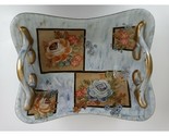 Dominie&#39;s Collection Hand Painted Floral Porcelain Dish Decorative Only - £23.16 GBP
