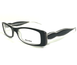 Miu Miu Eyeglasses Frames MU12CV 2AF-1O1 Black Clear Ribbed Wavy 52-16-135 - £104.46 GBP