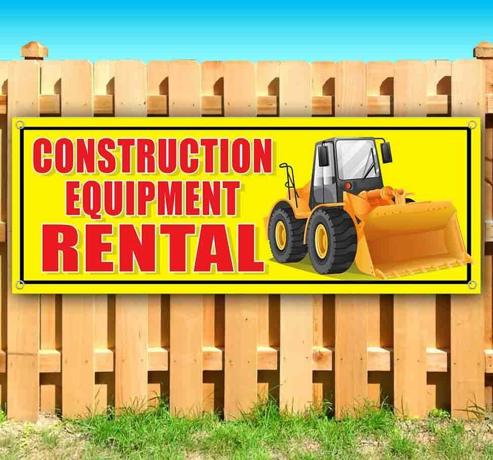 Tool Rental Signage CONSTRUCTION EQUIPMENT RENTAL Advertising Vinyl Banner Flag Sign Many ...