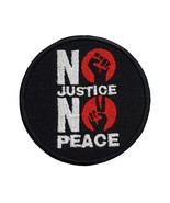 No Justice No Peace Embroidered Iron On/Sew On Patch Hook &amp; Loop Availab... - $107.89 MXN+