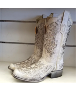 Corral Women&#39;s White Glitter Crystals Western Boots - Medium and Wide Sizes - £223.10 GBP