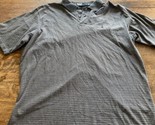 Polo Ralph Lauren Polo Shirt 2XL Gray &amp; White &amp; Black Striped Cotton Pon... - £18.98 GBP
