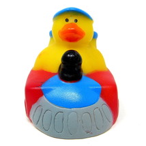 Train Rubber Duck 2&quot; Locomotive Engineer Duckie Transportation Squirter Toy - £6.75 GBP