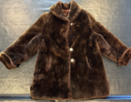 Vintage Teddy Bear Coat Genuine Sheared Mouton Lamb Fur Ottawa Canada Su... - £109.50 GBP