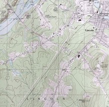 Map Lincoln West Maine USGS 1988 Topographic Geo 1:24000 27x22&quot; TOPO16 - £35.45 GBP