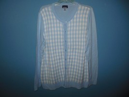 Ladies Basic Editions Baby Blue Cardigan Sweater XLarge - £11.98 GBP