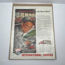 1944 INTERNATIONAL TRUCKS Vintage Ad Miracle Man on the Truck Front - $9.46