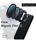 Magnetic Attractable Leather Phone Case for iPhone 15 Mobile Phone Lens ... - $18.41 CAD+