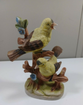 7 inch 2 yellow birds fiquire on branch - $9.90