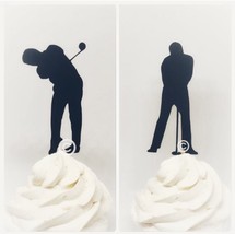 Golf cupcake toppers, golf birthday, golf party, golf toppers, golf part... - $7.43