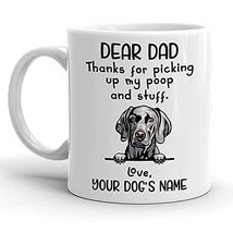 Personalized Weimaraner Coffee Mug, Custom Dog Name, Customized Gifts For Dog Da - £11.94 GBP