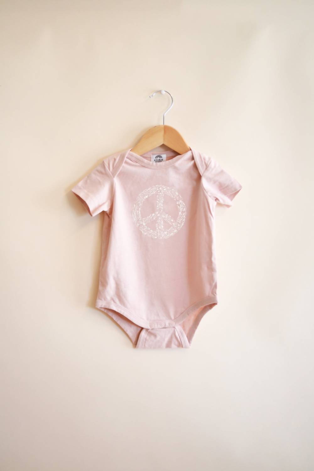 Primary image for Peace Floral Organic Cotton Baby Bodysuit