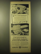 1950 General Electric Sandwich Grill and Waffle Iron Ad - M-m-m, toasted  - £15.01 GBP