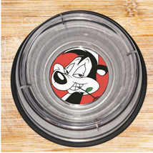 Pepe Le Pew Skunk Pet Bowl Dog Cat Food Drink Clear holds 14oz. - £11.23 GBP