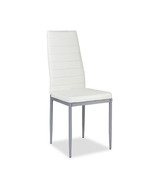 4 pcs PVC Leather Dining Side Chairs Elegant Design -White - Color: White - $198.57 CAD