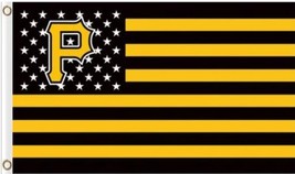 Pittsburgh Pirates USA American Flag 3X5Ft Banner USA Polyester with Bra... - £13.15 GBP